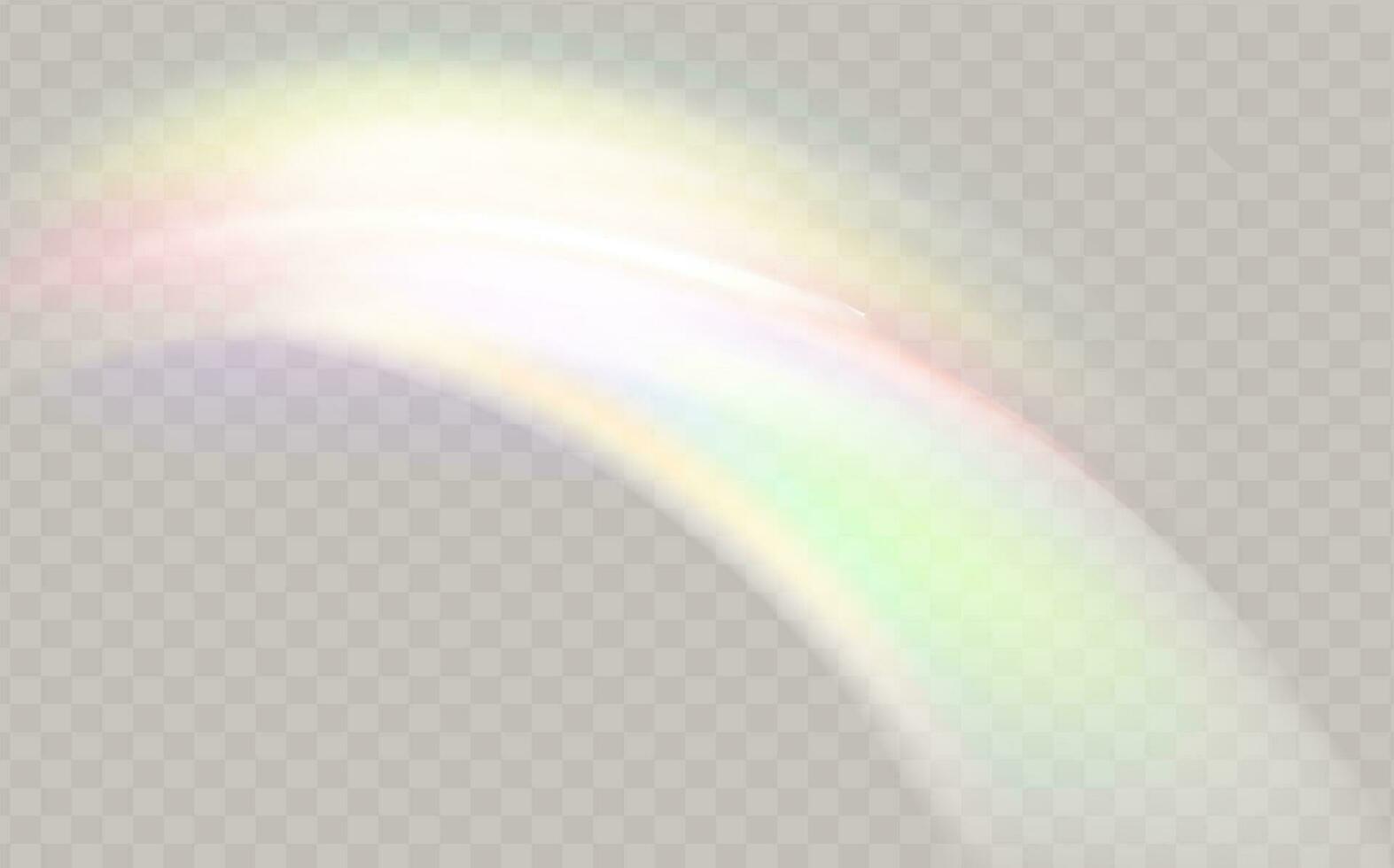 un' impostato di colorato vettore lente, cristallo arcobaleno leggero e bagliore trasparente sovrapposizione.effetti per sfondi.triangolare prisma concetto.