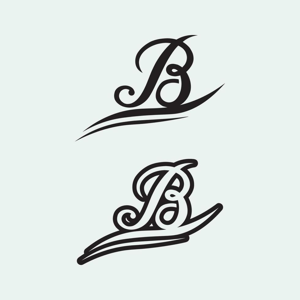 B font icona e lettera B logo vettore. B logo simbolo icona design modello. vettore