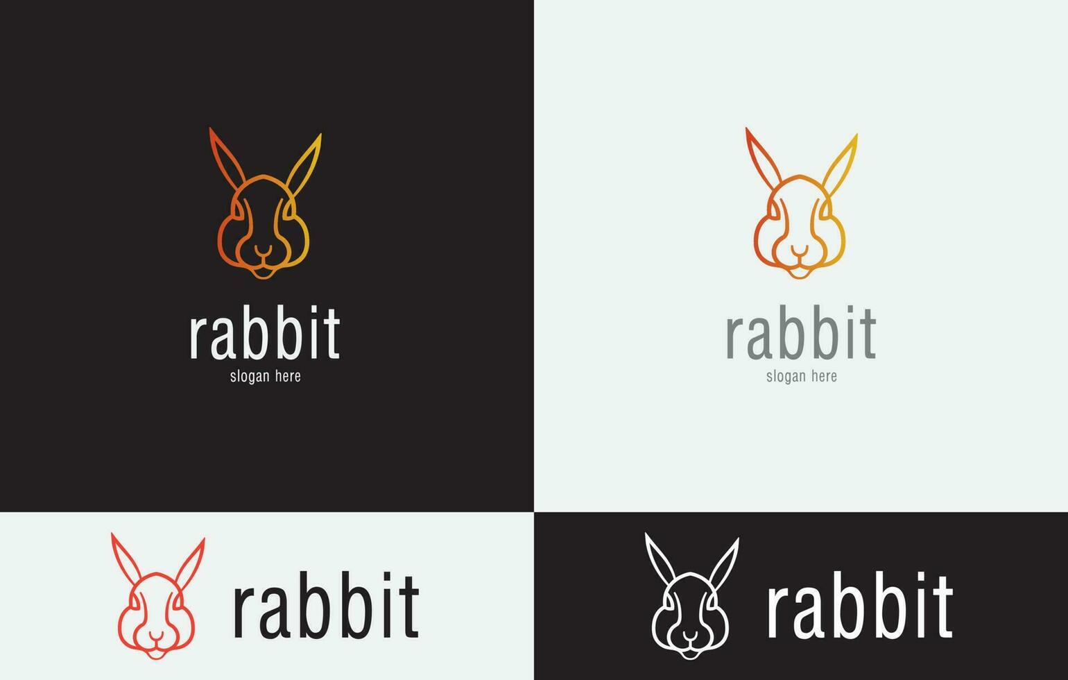 coniglio creativo attività commerciale logo design vettore arte eps