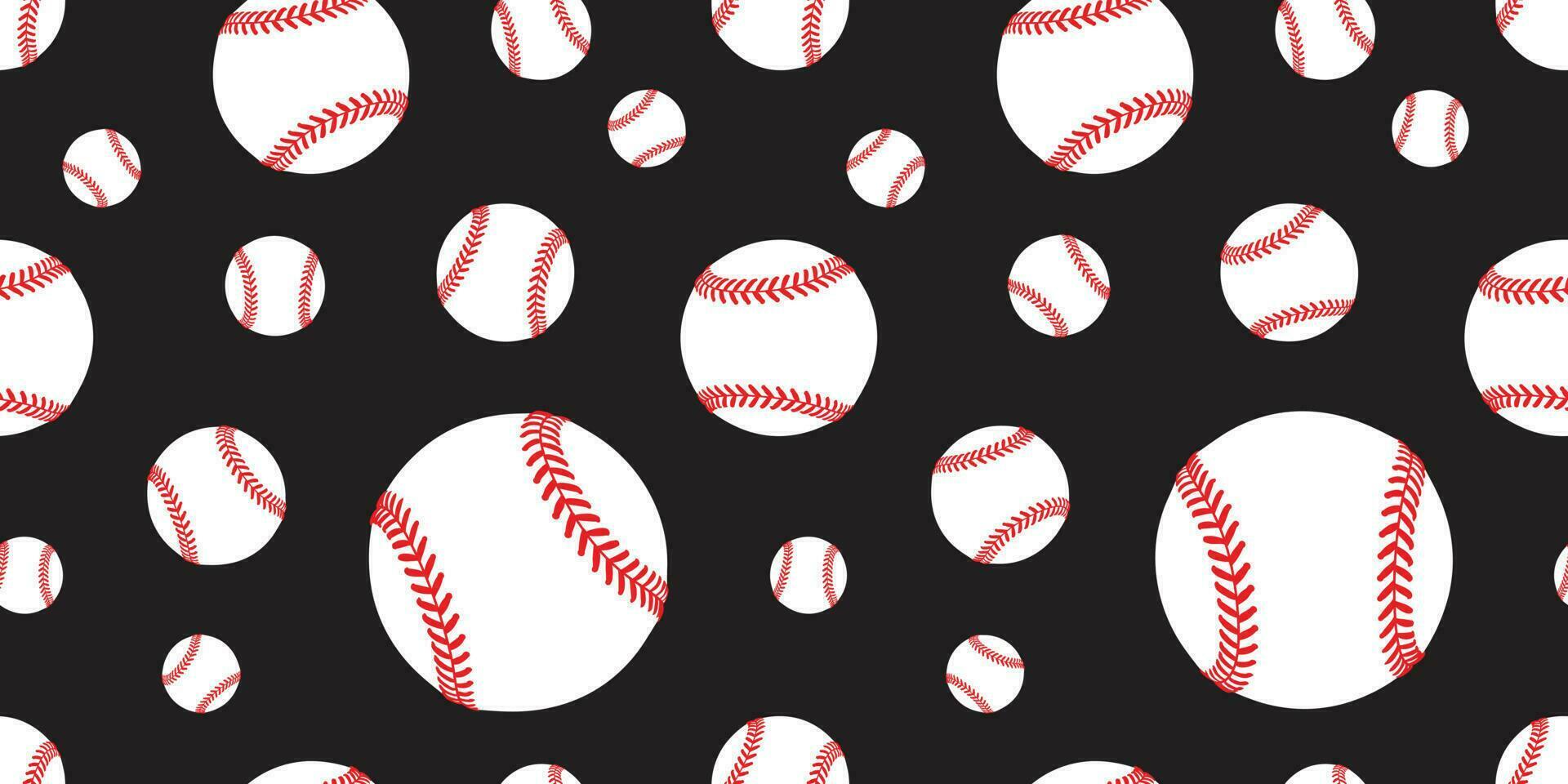 baseball senza soluzione di continuità modello vettore tennis palla piastrella sfondo ripetere sfondo sciarpa isolato grafico nero