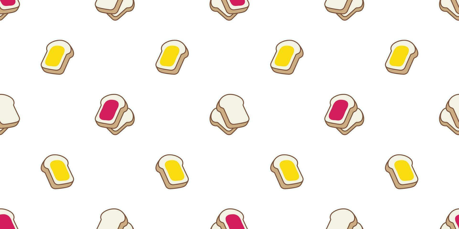 pane senza soluzione di continuità modello vettore cibo forno infornare marmellata cartone animato sciarpa isolato illustrazione sfondo sfondo