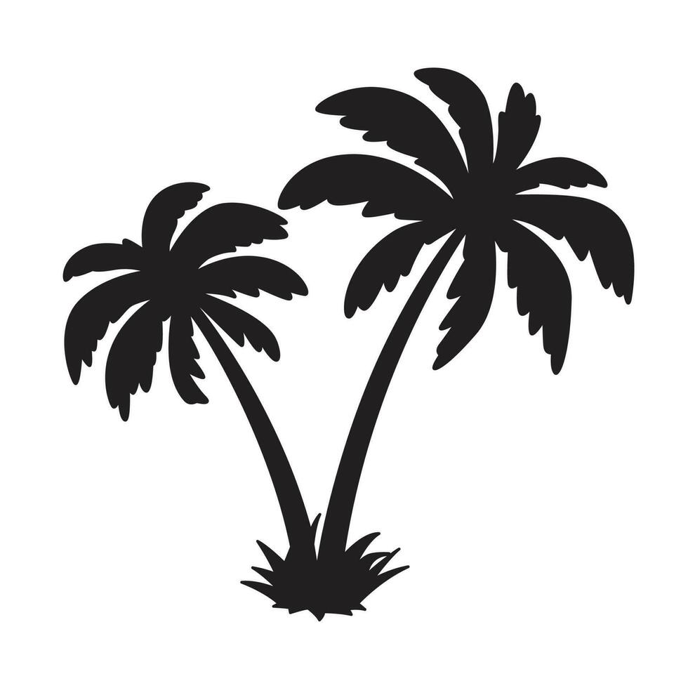 palma albero Noce di cocco vettore icona isola logo delfino personaggio illustrazione simbolo