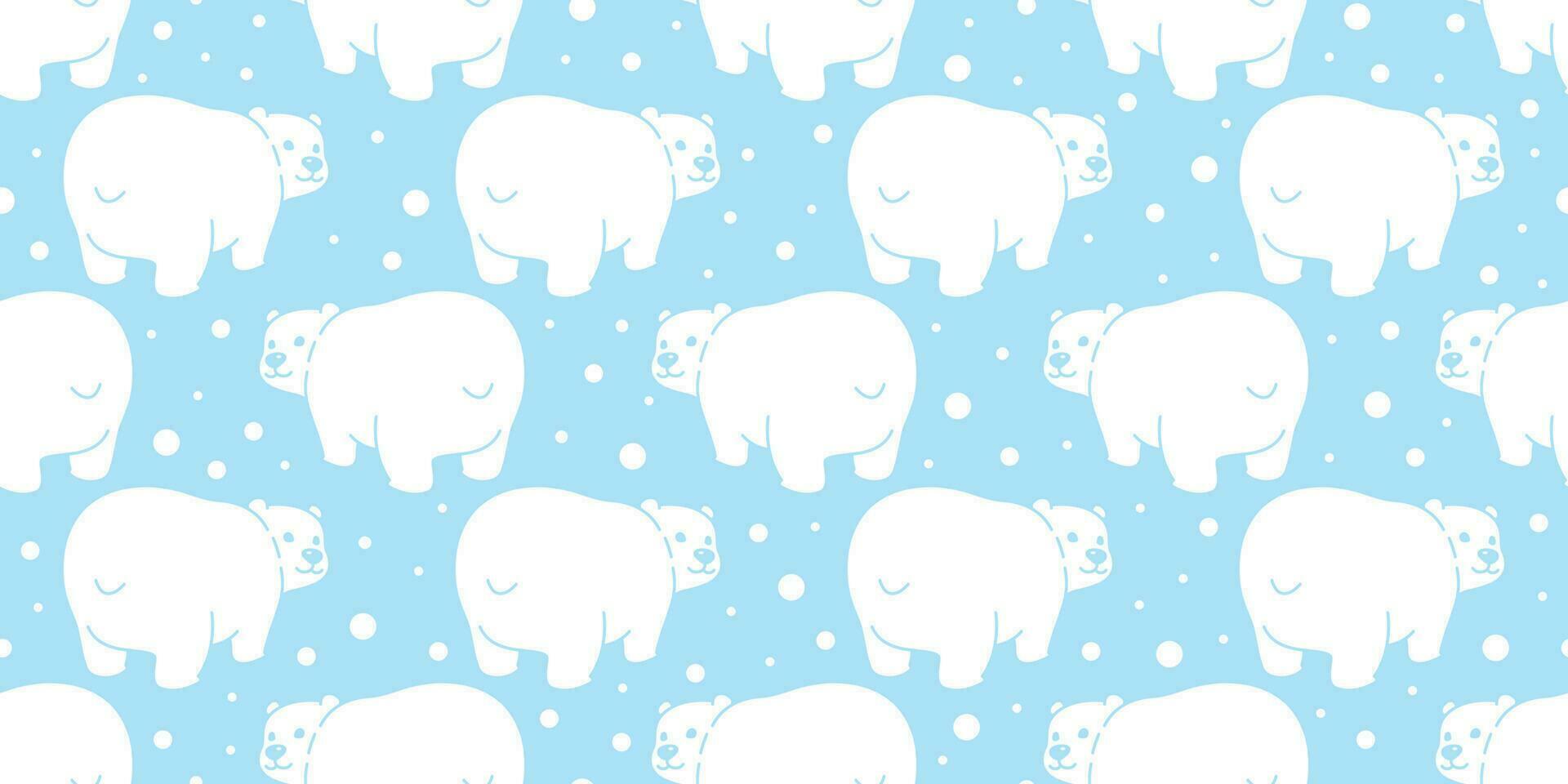 orso senza soluzione di continuità modello polare orso vettore neve sfondo illustrazione cartone animato sfondo isolato