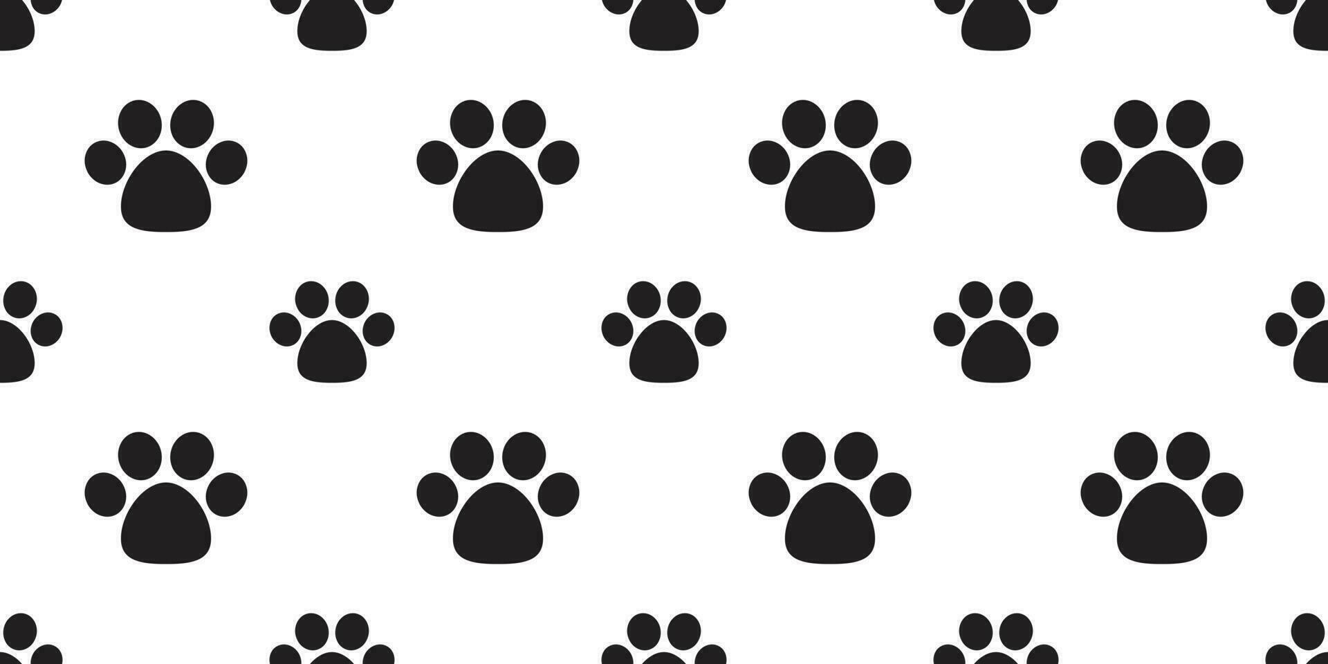 cane zampa senza soluzione di continuità modello vettore orma gatto zampa cartone animato sfondo sfondo isolato