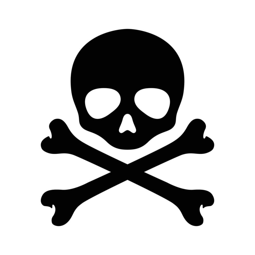 cranio pirata vettore tibie incrociate Halloween icona logo grafico simbolo illustrazione