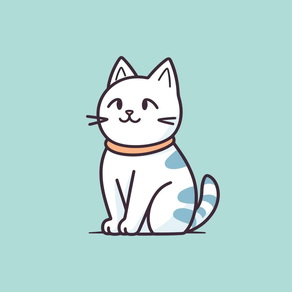 carino gatto cartone animato gattino Miao gattino illustrazione vettore