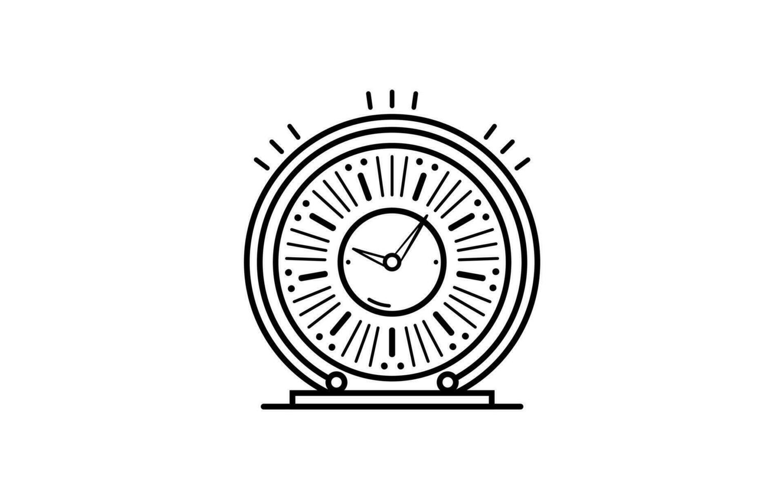 orologio icona gratuito vettore, cronometro illustrazione, orologio linea arte grafico, orologio schema, allarme orologio vettore