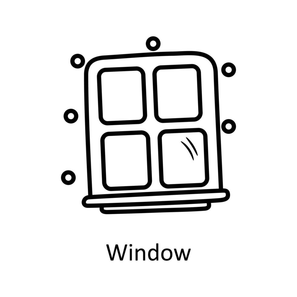 finestra vettore schema icona design illustrazione. Natale simbolo su bianca sfondo eps 10 file