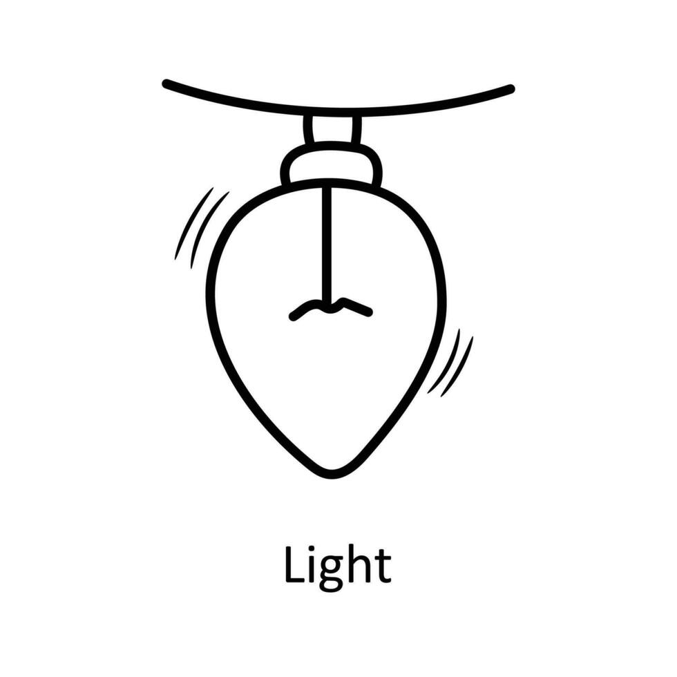 leggero vettore schema icona design illustrazione. Natale simbolo su bianca sfondo eps 10 file
