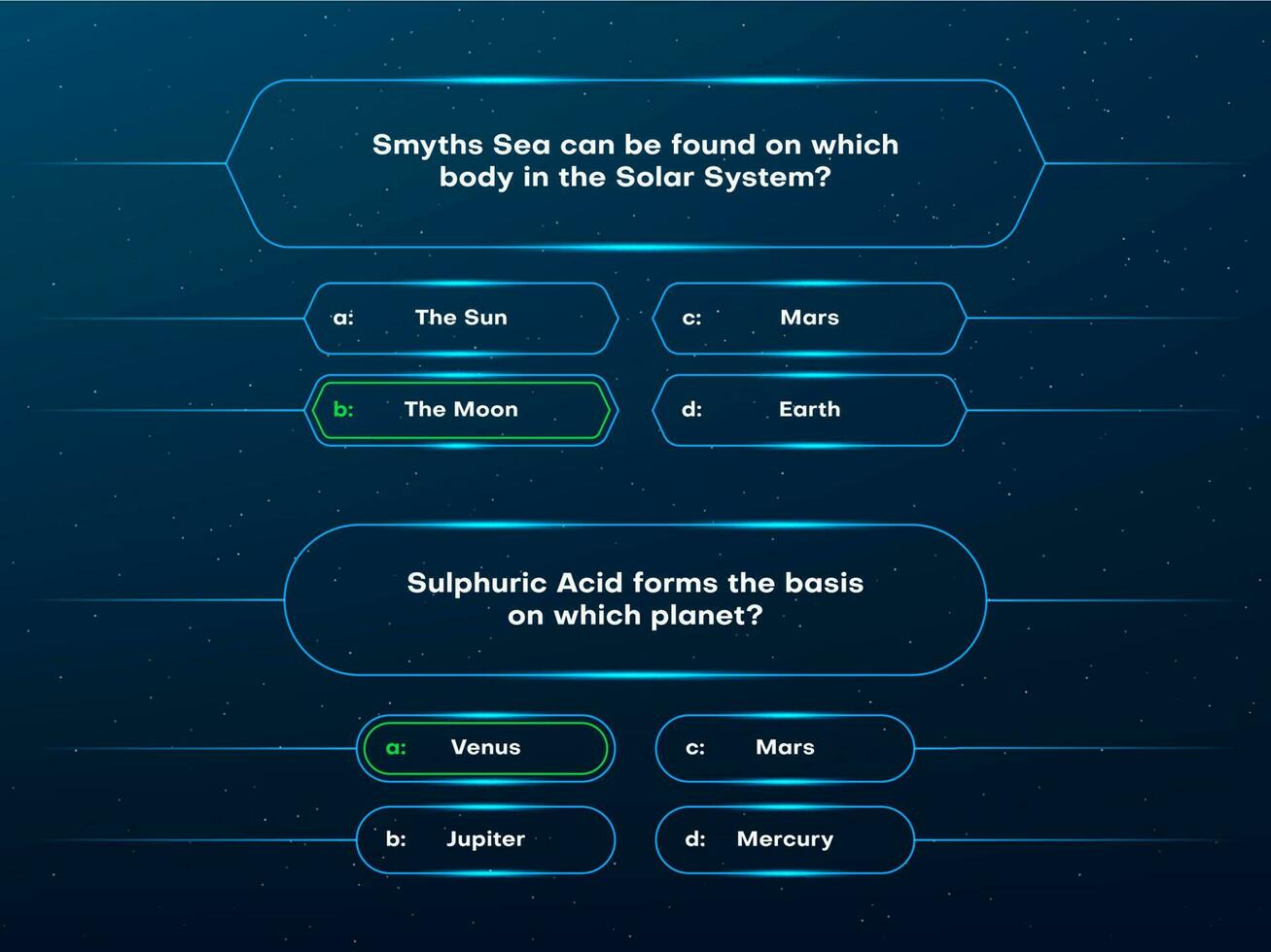 quiz domande e test menù scelta vettore