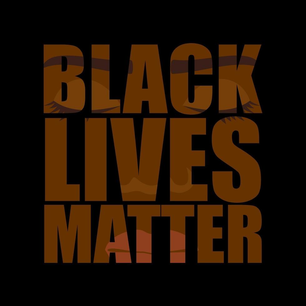 la scritta Black lives matter vettore