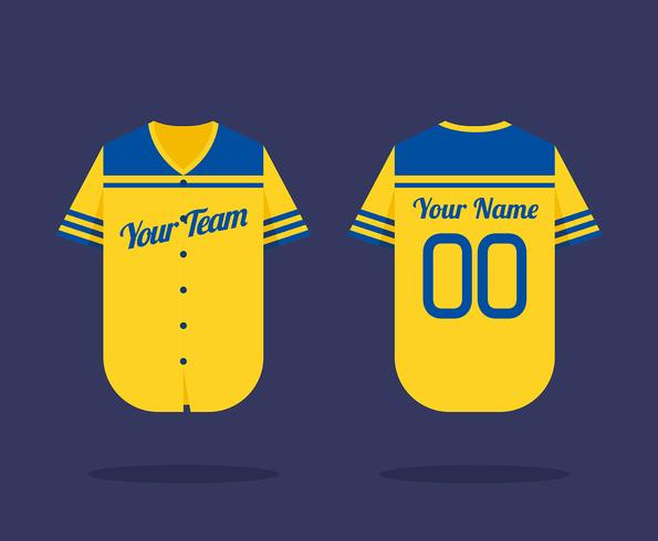 Mockup della maglia da baseball vettore