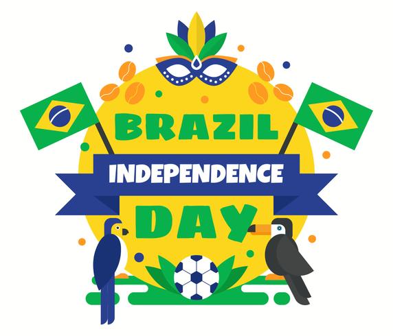 Vettore di giorno dell'indipendenza del Brasile