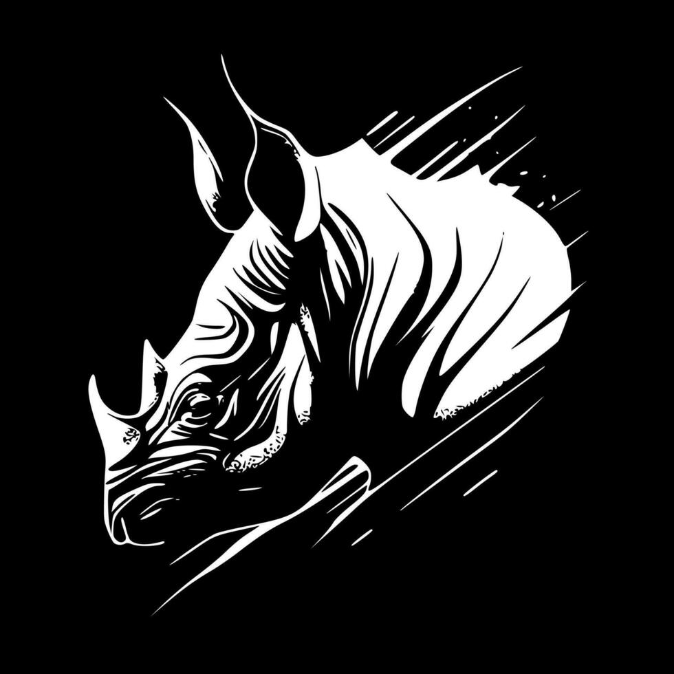 rinoceronte, minimalista e semplice silhouette - vettore illustrazione