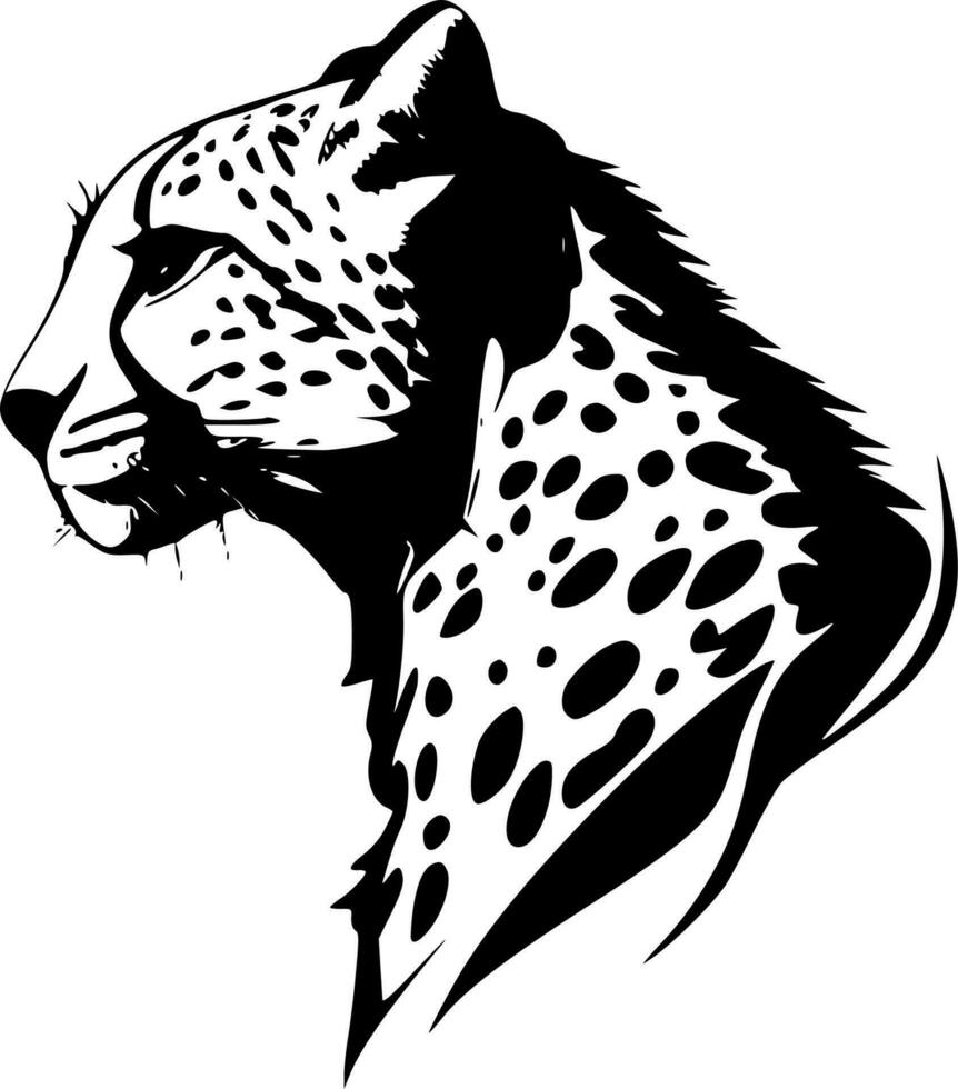 ghepardo Stampa, minimalista e semplice silhouette - vettore illustrazione