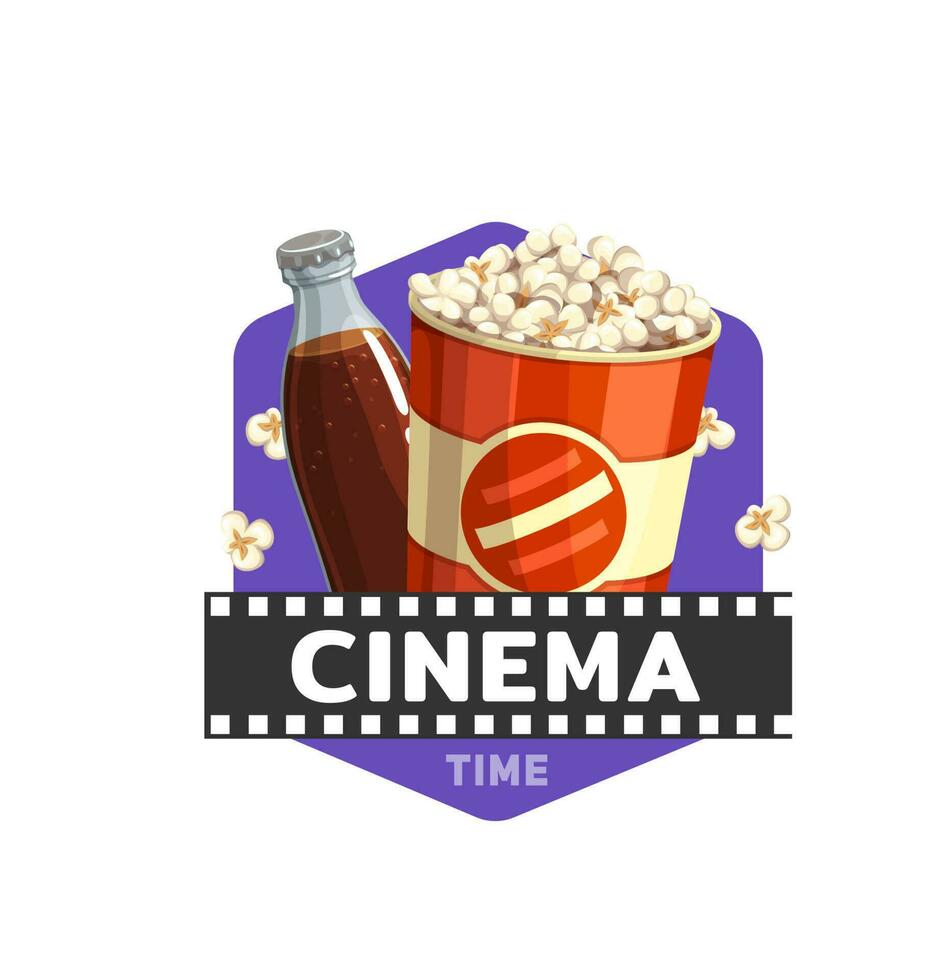 cinema cibo, film spuntini bistro o Popcorn bar vettore
