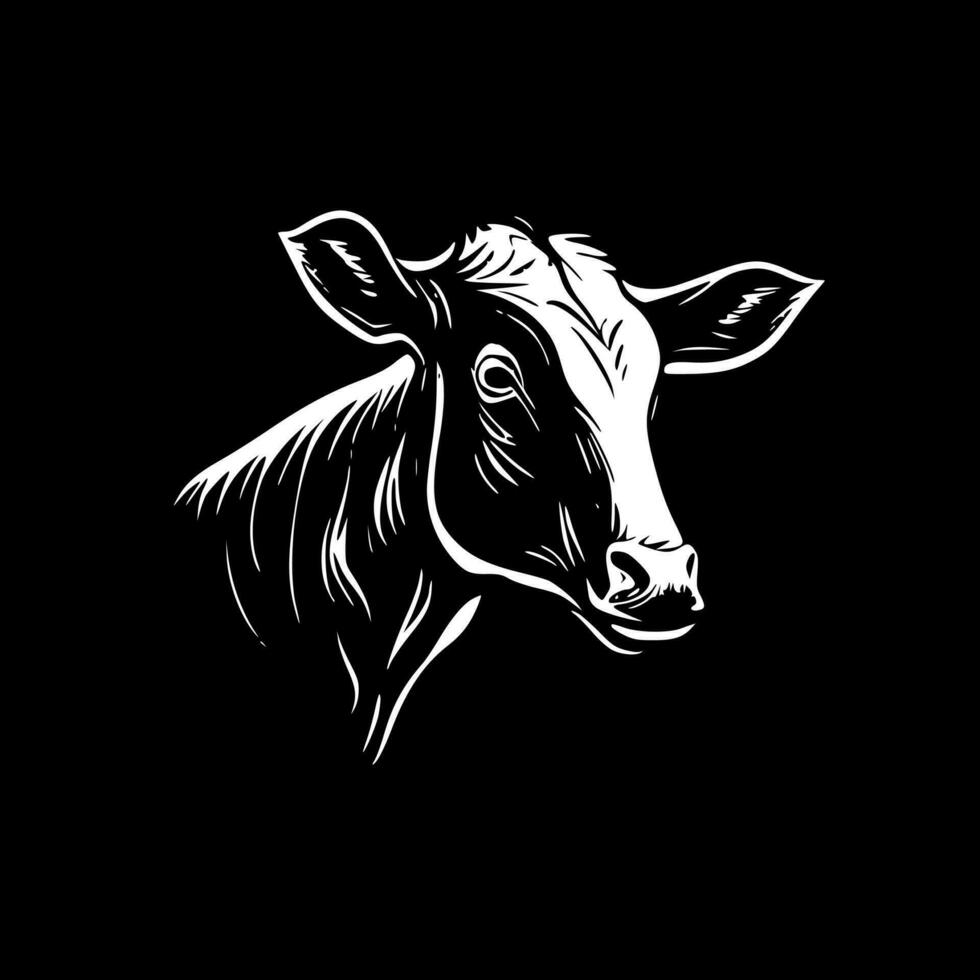 mucca, nero e bianca vettore illustrazione