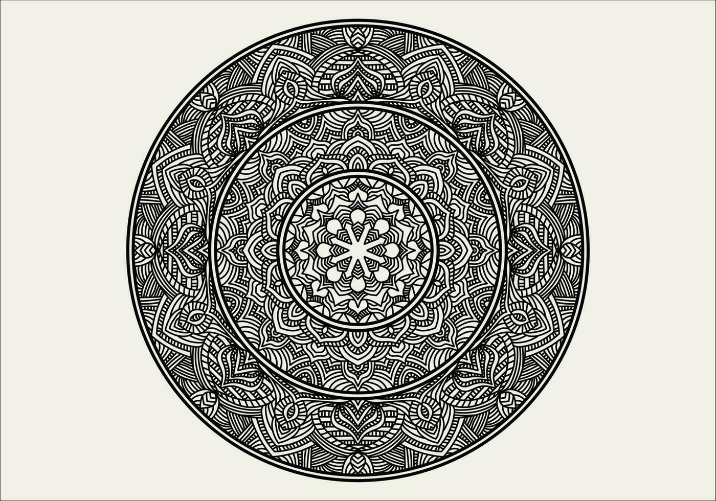 vettore mandala colorazione pagina. mandala illustrazione per colorazione libro.