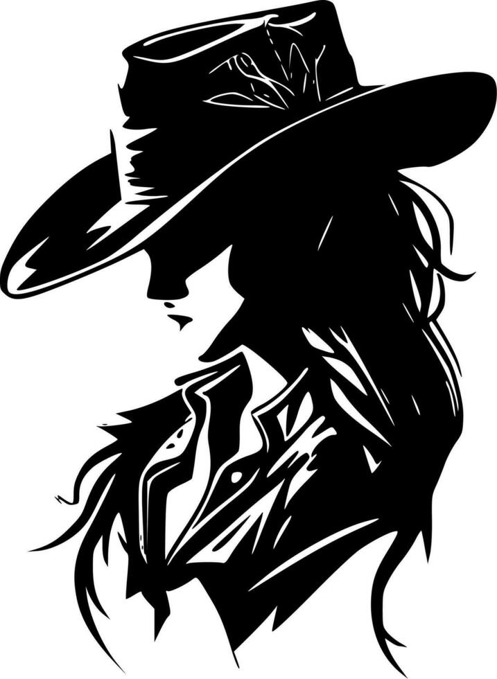 cowgirl - alto qualità vettore logo - vettore illustrazione ideale per maglietta grafico