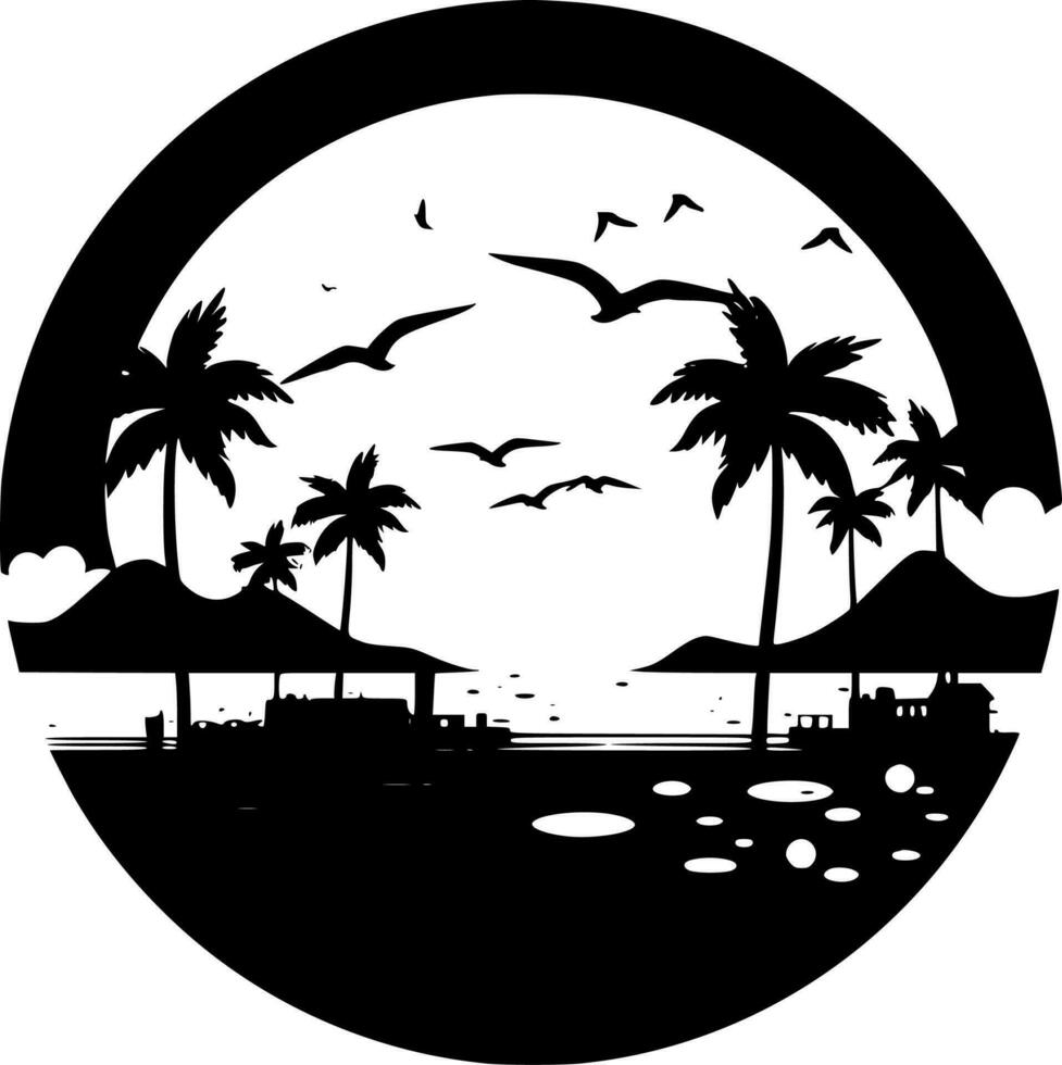spiaggia sfondo - alto qualità vettore logo - vettore illustrazione ideale per maglietta grafico