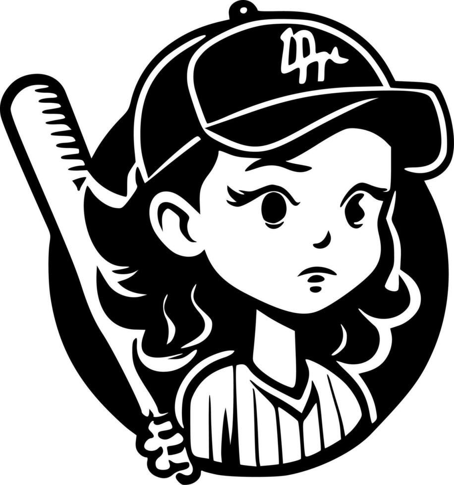 baseball mamma, minimalista e semplice silhouette - vettore illustrazione