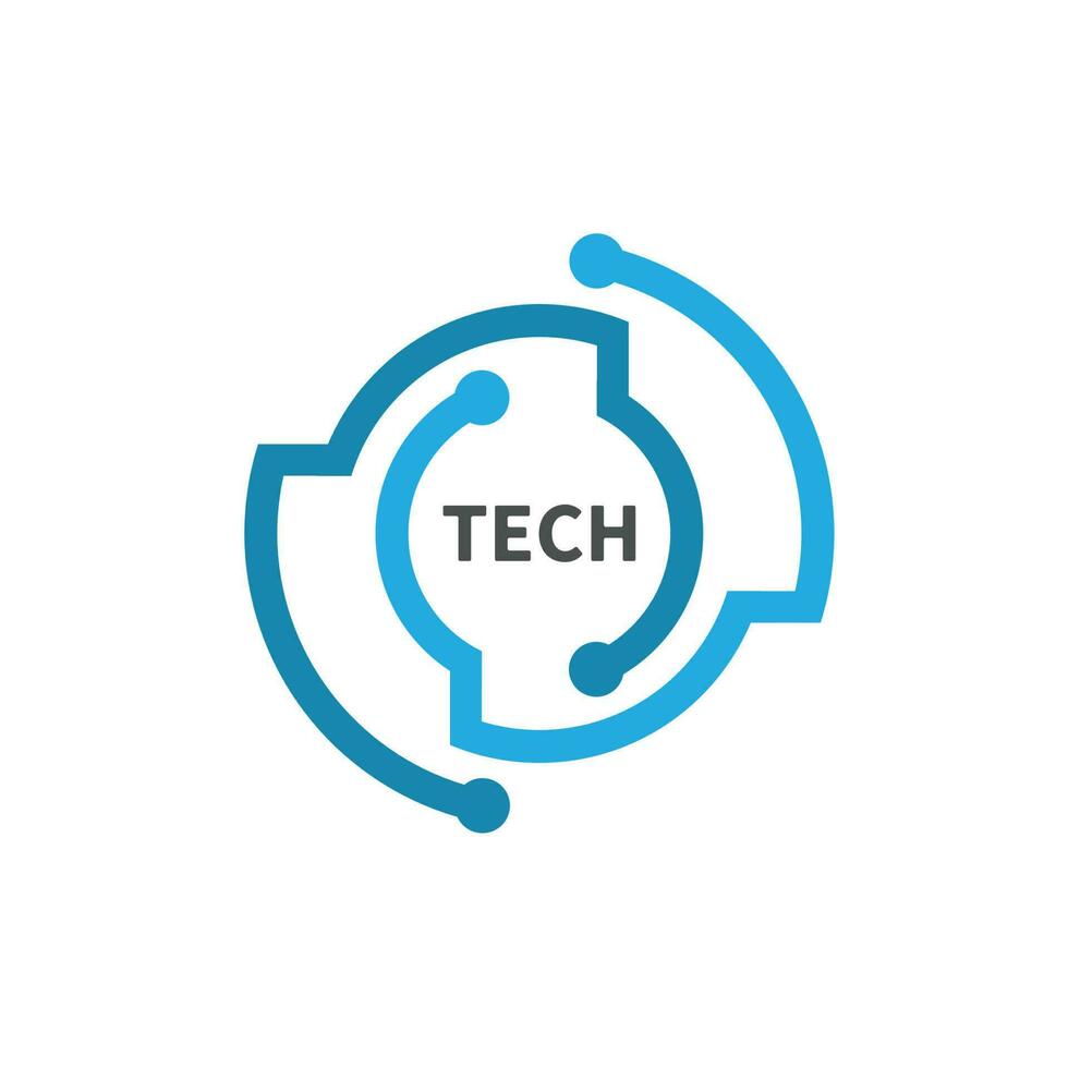 tecnologia logo simbolo Tech moderno vettore