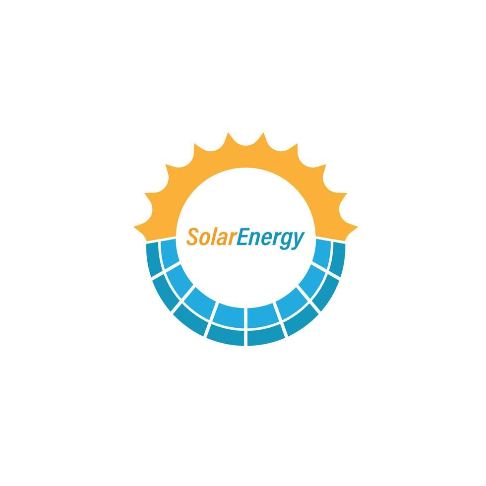 solare energia logo sole tecnologia vettore energia