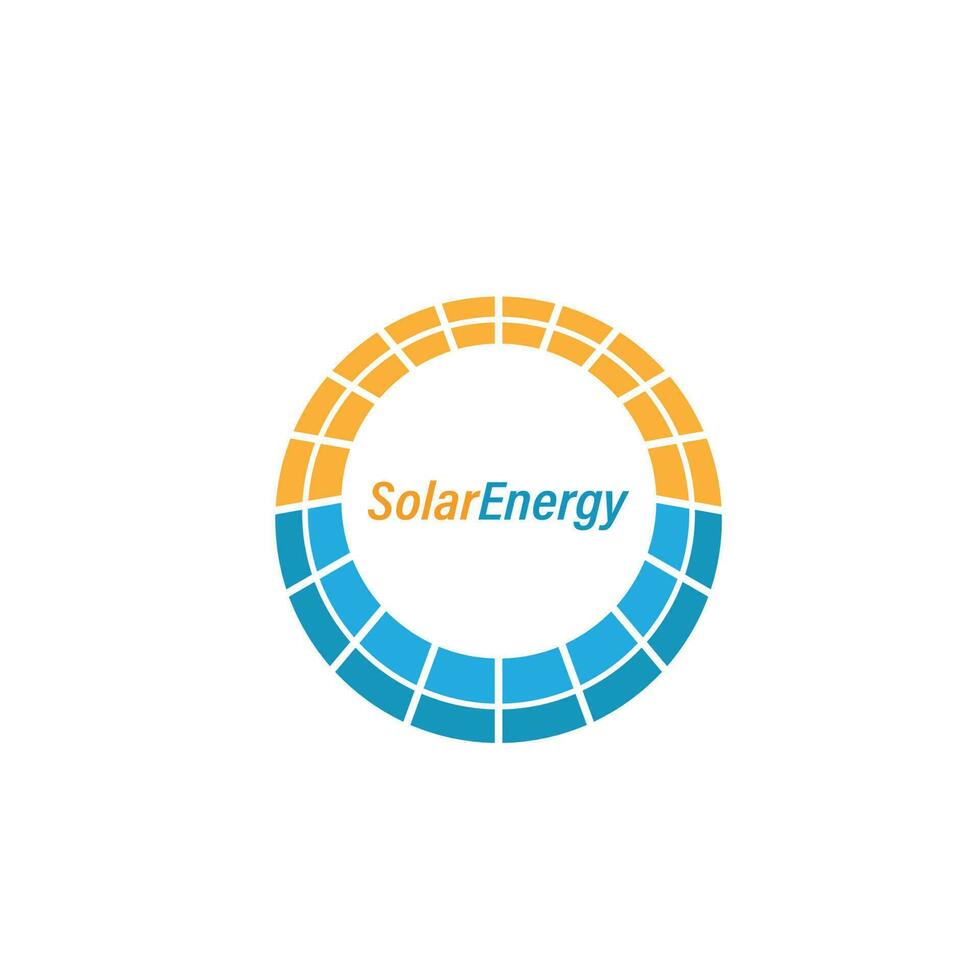 solare energia logo sole tecnologia vettore energia