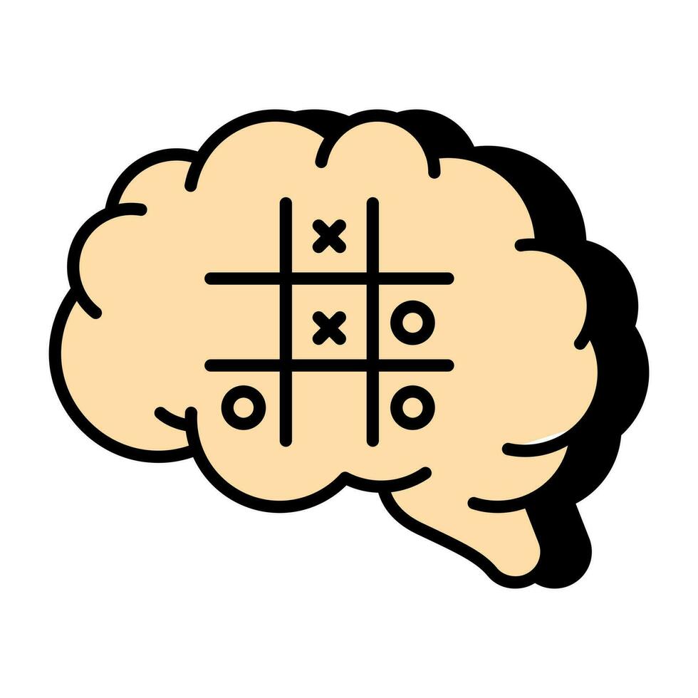 icona del design moderno del cervello vettore