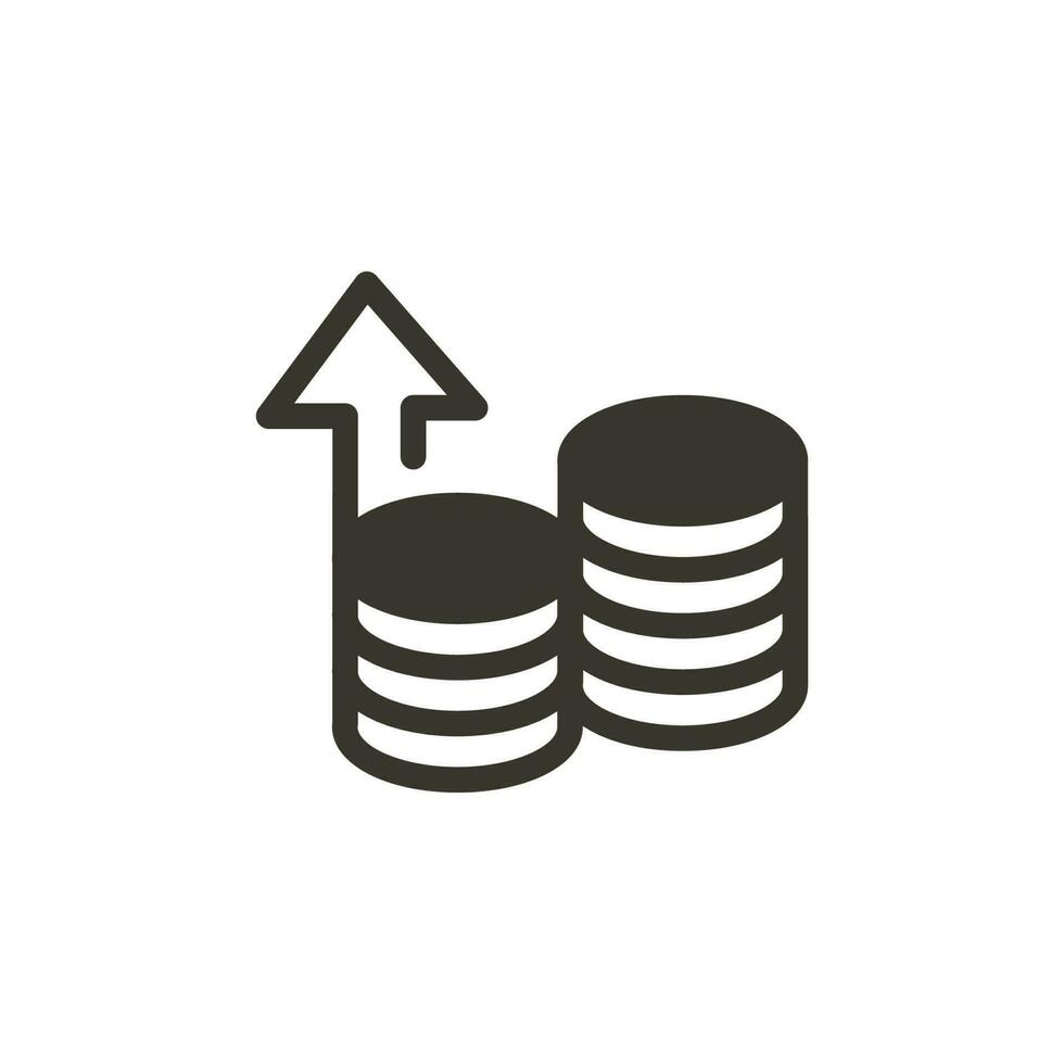 finanza e attività commerciale glifo, silhouette icona. ui icona nel un' piatto design. magro schema icone vettore