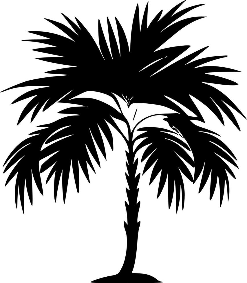 palma, minimalista e semplice silhouette - vettore illustrazione