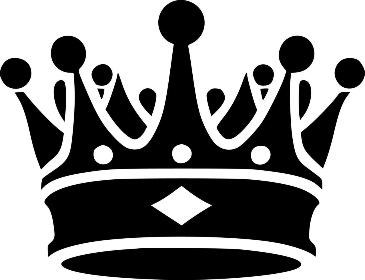 corona, nero e bianca vettore illustrazione