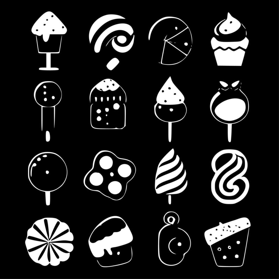 dolci, minimalista e semplice silhouette - vettore illustrazione