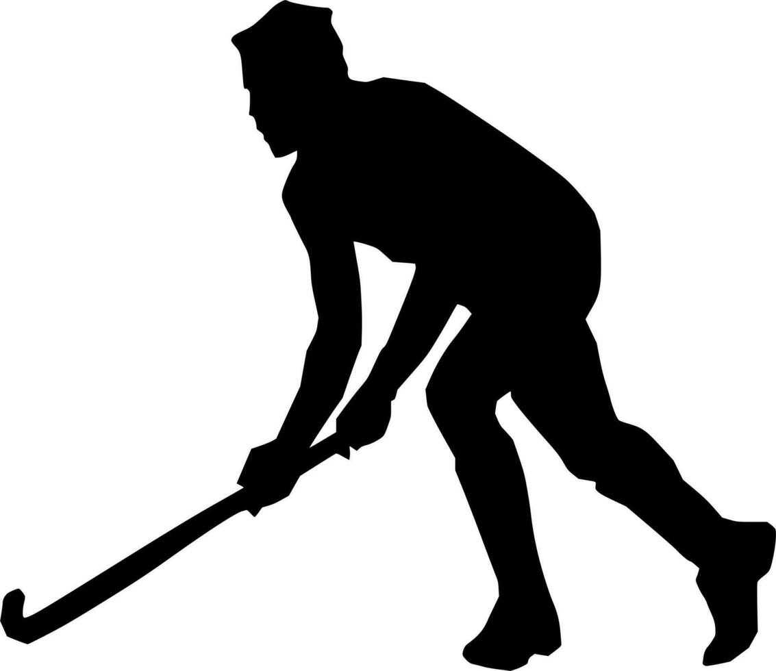 vettore silhouette di hockey su bianca sfondo