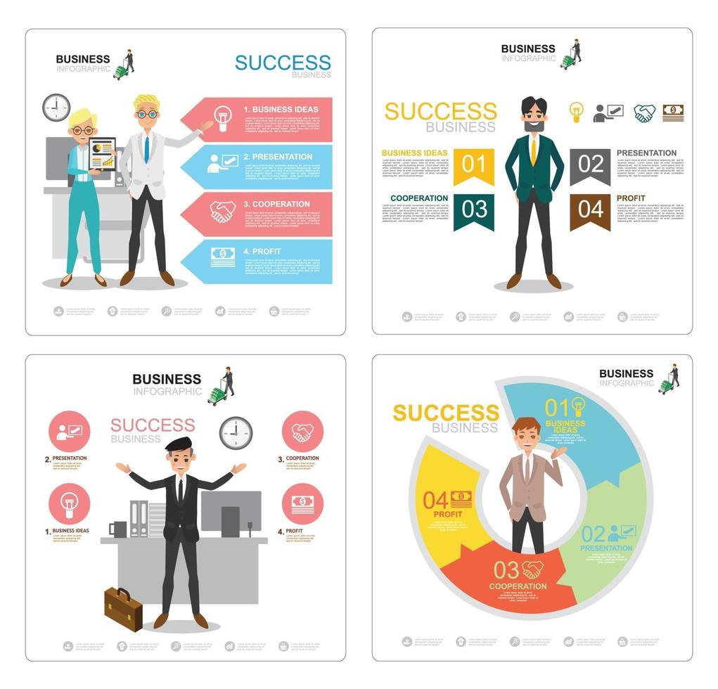 grafica di informazioni di successo aziendale vettore