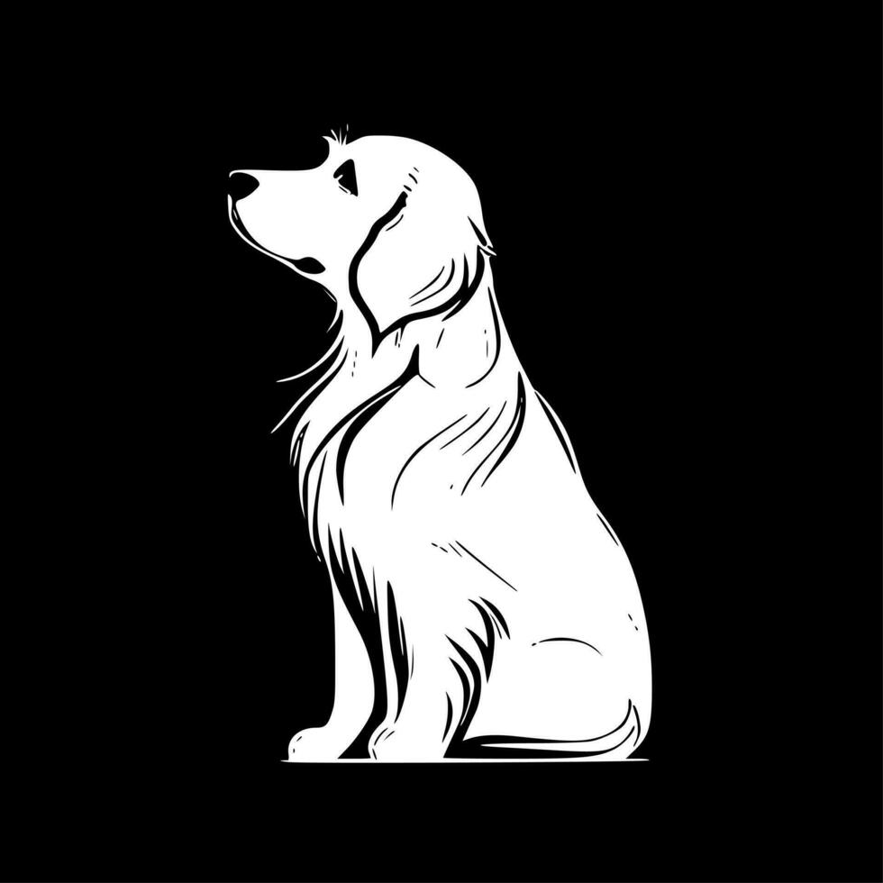 d'oro cane da riporto - minimalista e piatto logo - vettore illustrazione