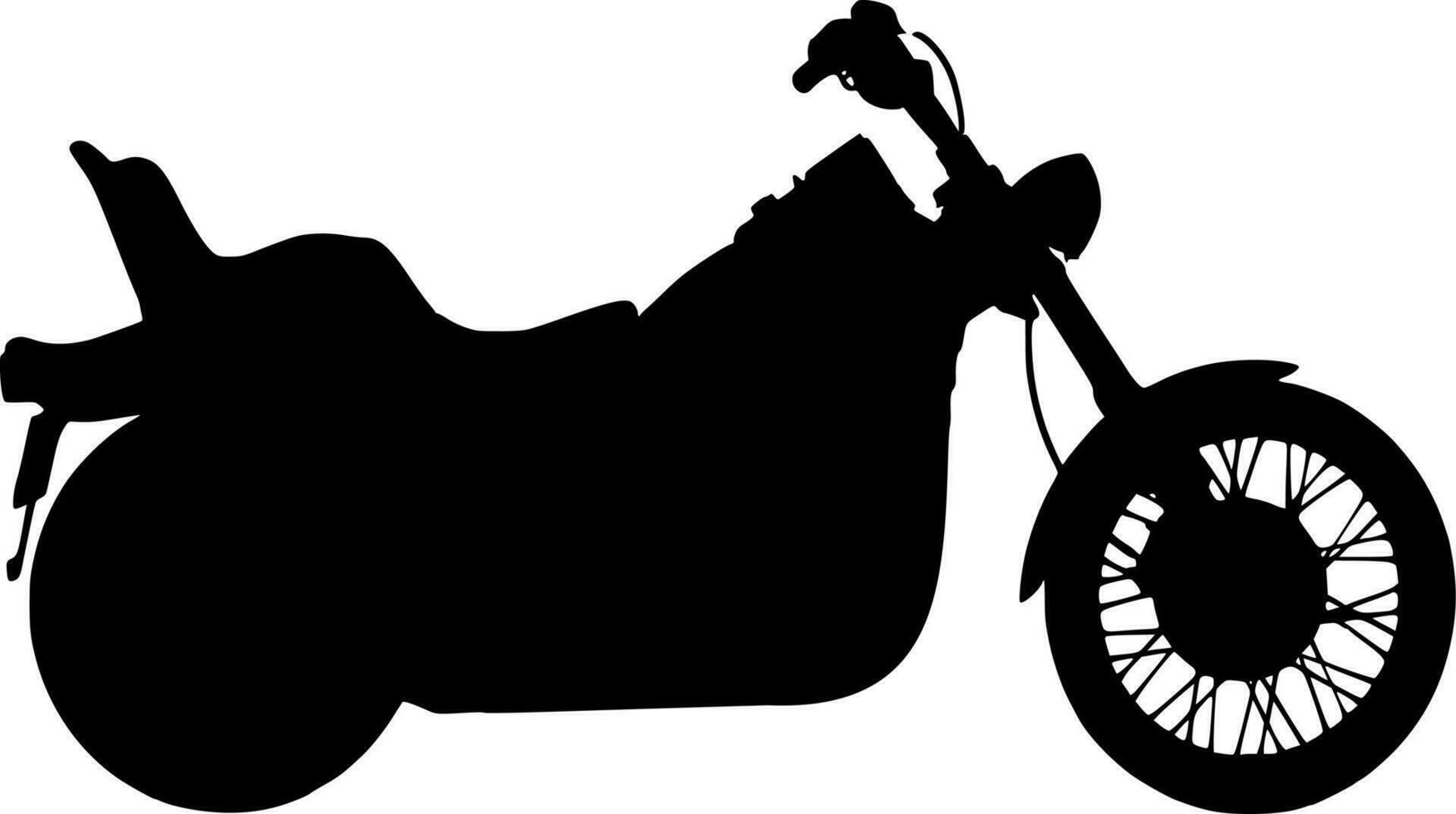 vettore silhouette di motociclo su bianca sfondo