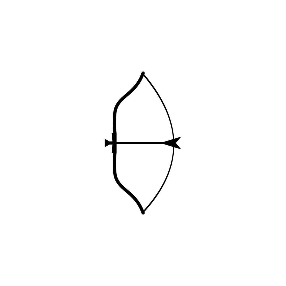 arco e freccia vettore icona illustrazione