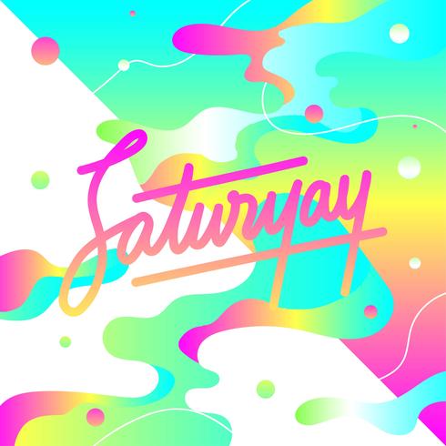 Tipografia Saturyay Lettering vettore