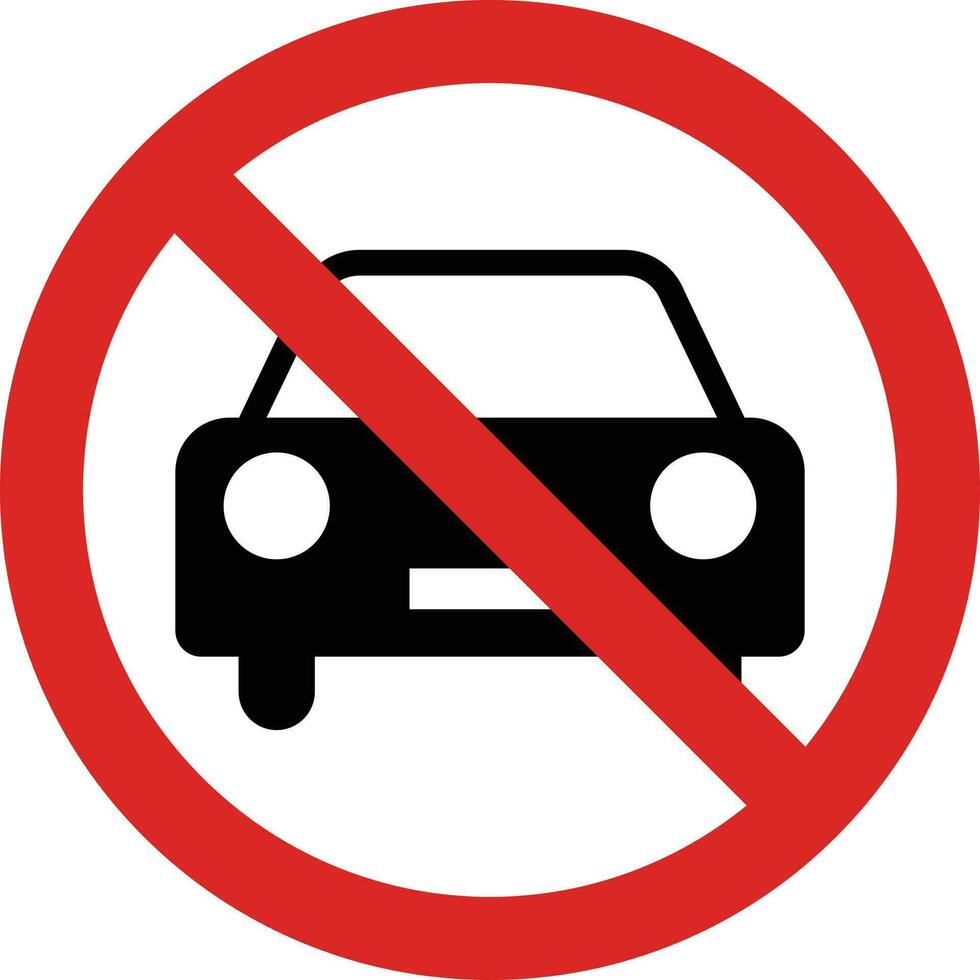 no auto cartello .NO parcheggio traffico cartello . auto divieto cartello . vettore illustrazione