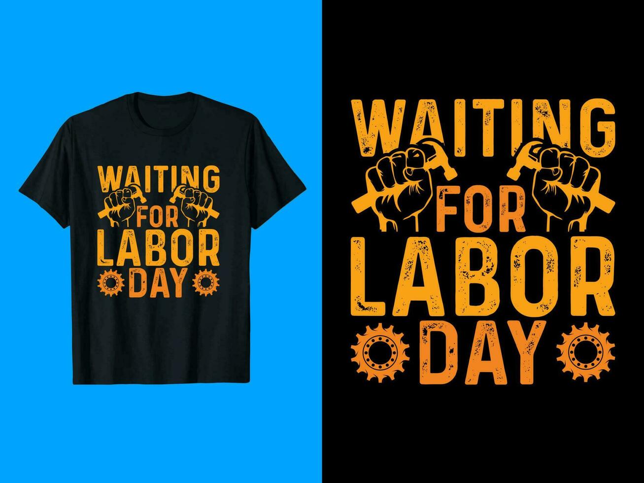 design t-shirt per la festa del lavoro vettore