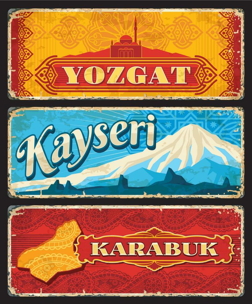 Yozgat, Kayseri, karabuk I l province di tacchino vettore