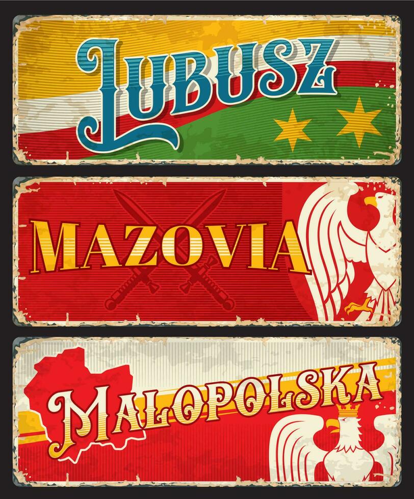 lubusz, Mazovia, malopolska polacco voivodato vettore