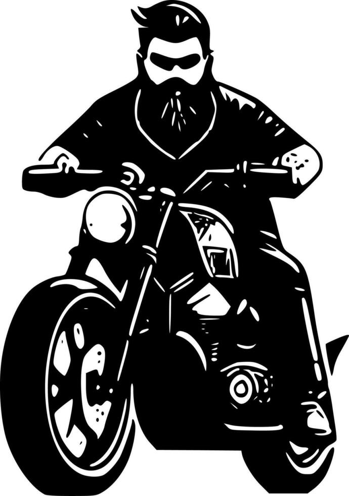 motociclista - alto qualità vettore logo - vettore illustrazione ideale per maglietta grafico