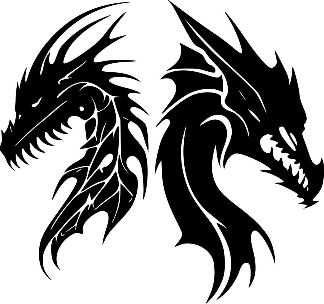 draghi - alto qualità vettore logo - vettore illustrazione ideale per maglietta grafico