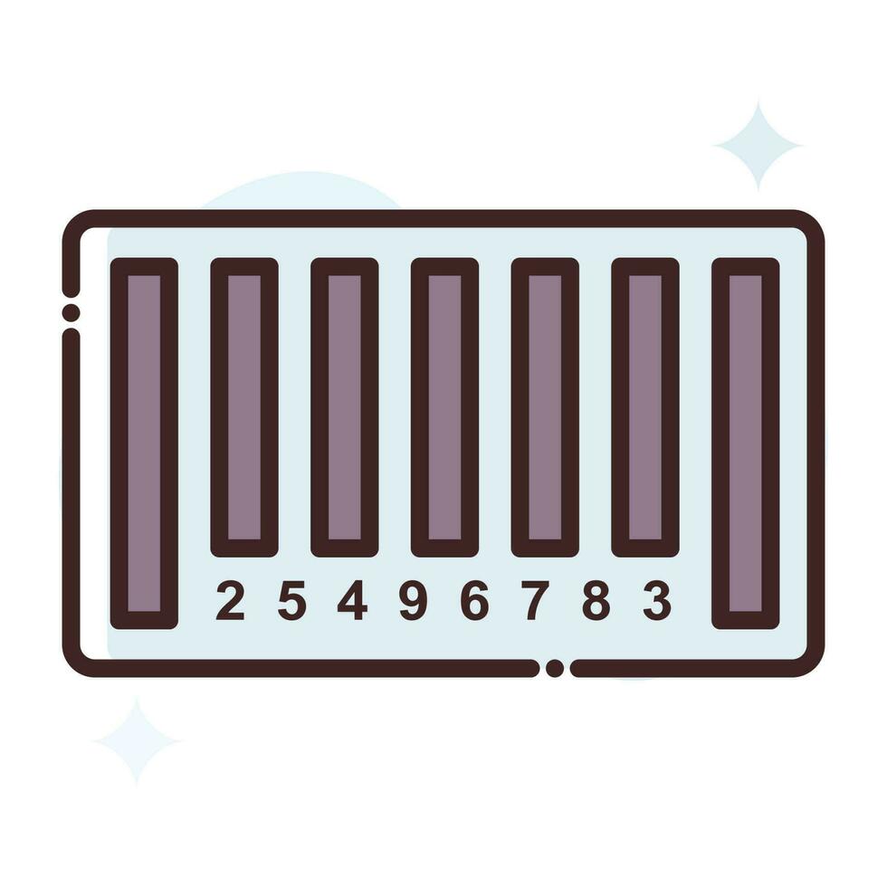 codice a barre vettore riempire schema icona.semplice azione illustrazione magazzino.eps 10