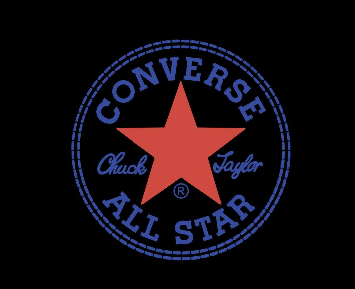 conversare tutti stella logo scarpe marca simbolo design illustrazione vettore con nero sfondo