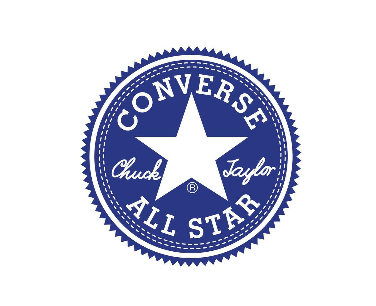 conversare tutti stella logo marca scarpe blu simbolo design vettore illustrazione