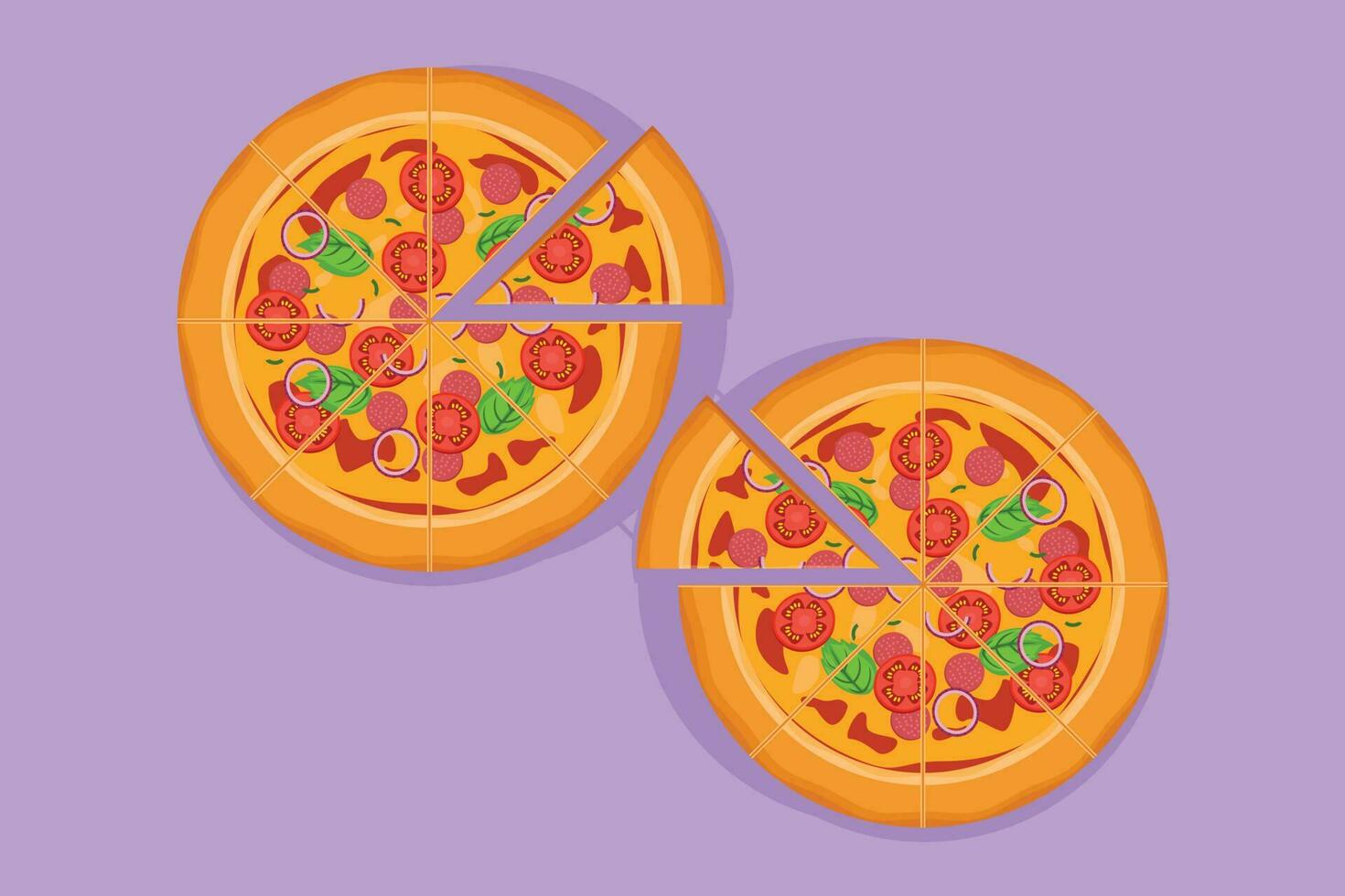 cartone animato piatto stile disegno fresco italiano pizzeria logo vettore grafico arte illustrazione. veloce cibo Pizza bar menù e ristorante distintivo concetto. strada cibo logotipo. grafico design vettore illustrazione