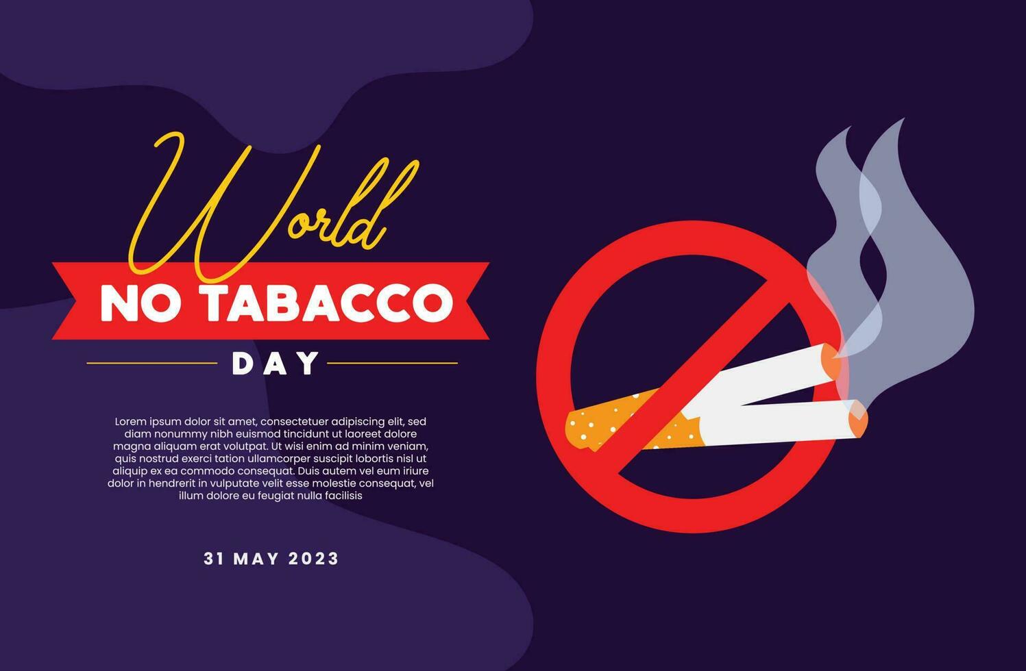 carino mondo no tabacco giorno 31 Maggio fermare fumo vettore